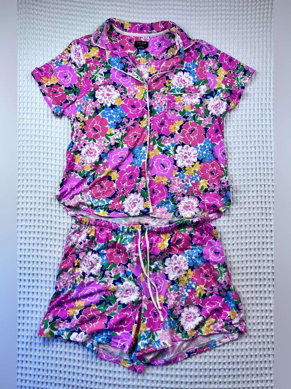 kate spade Pink Multi-Color Floral Short Pajama Set